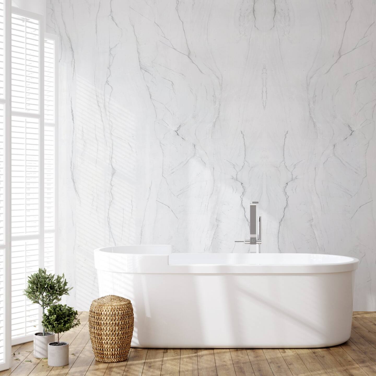 Großkeramikplatten 320×160 cm Franko Bianco Dolomite für Arbeitsplatte und Verkleidung
