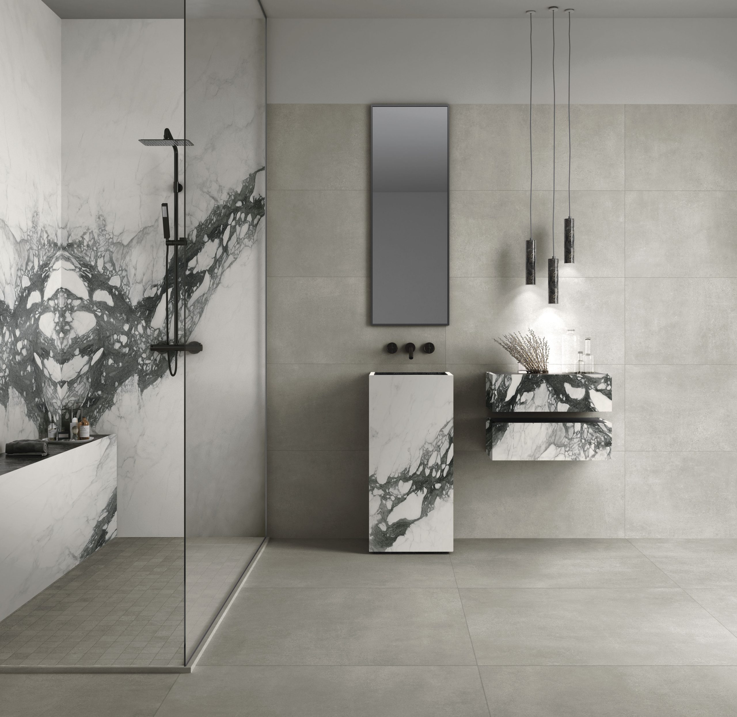 Großkeramikplatten 320 x 160 cm Franko Arabescato Fantasia für Arbeitsplatte und Verkleidung