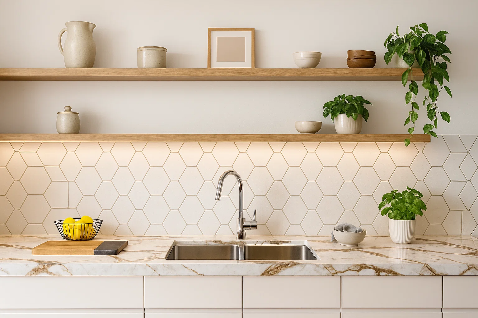 Dekton Reverie küchenarbeitsplatte aus Keramik nach Maß, Weiß – Soft Touch