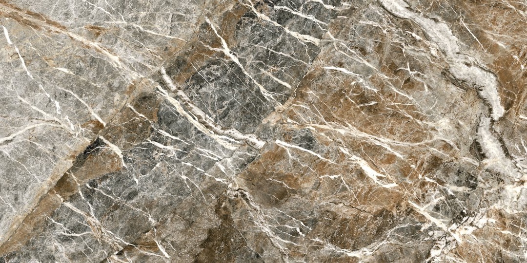 Florim Marble Mountain Peak küchenarbeitsplatte aus Keramik nach Maß, Braun – Poliert