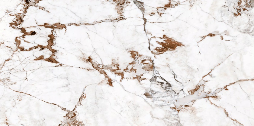 Florim Marble Capraia küchenarbeitsplatte aus Keramik nach Maß, Golden, Weiß – Matt