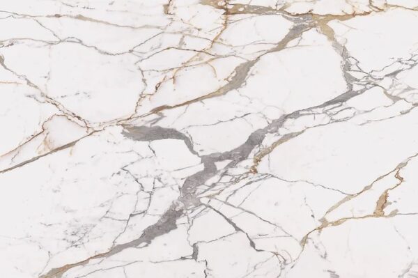 Badezimmerarbeitsplatte aus weißer Keramik Florim Marble Eternal Gold  - Poliert