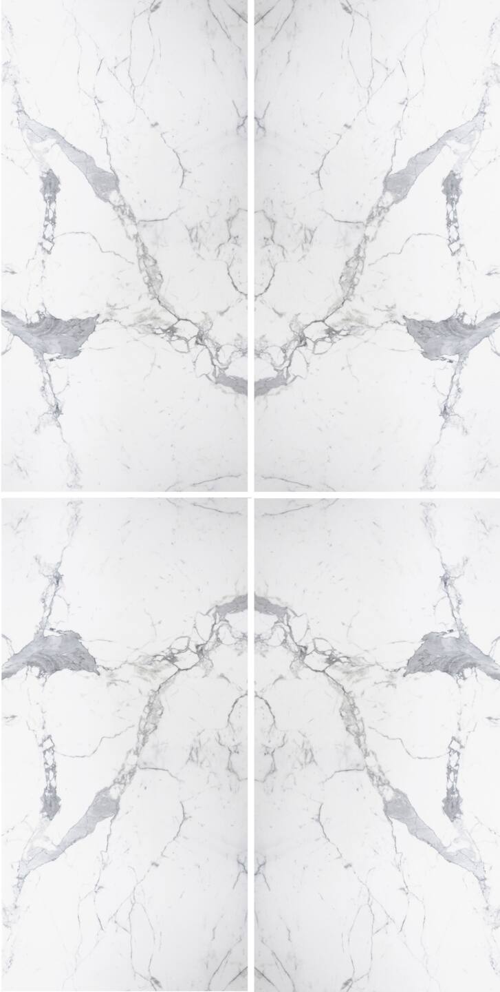 Großkeramikplatten 320 x 160 cm Franko Statuario Lucente für Arbeitsplatte und Verkleidung