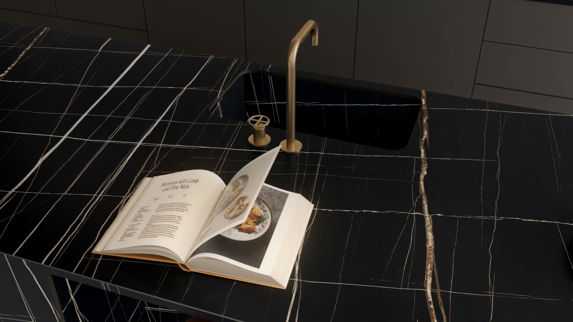 Großkeramikplatten 320 x 160 cm Franko Sahara Noir Elite für Arbeitsplatte und Verkleidung