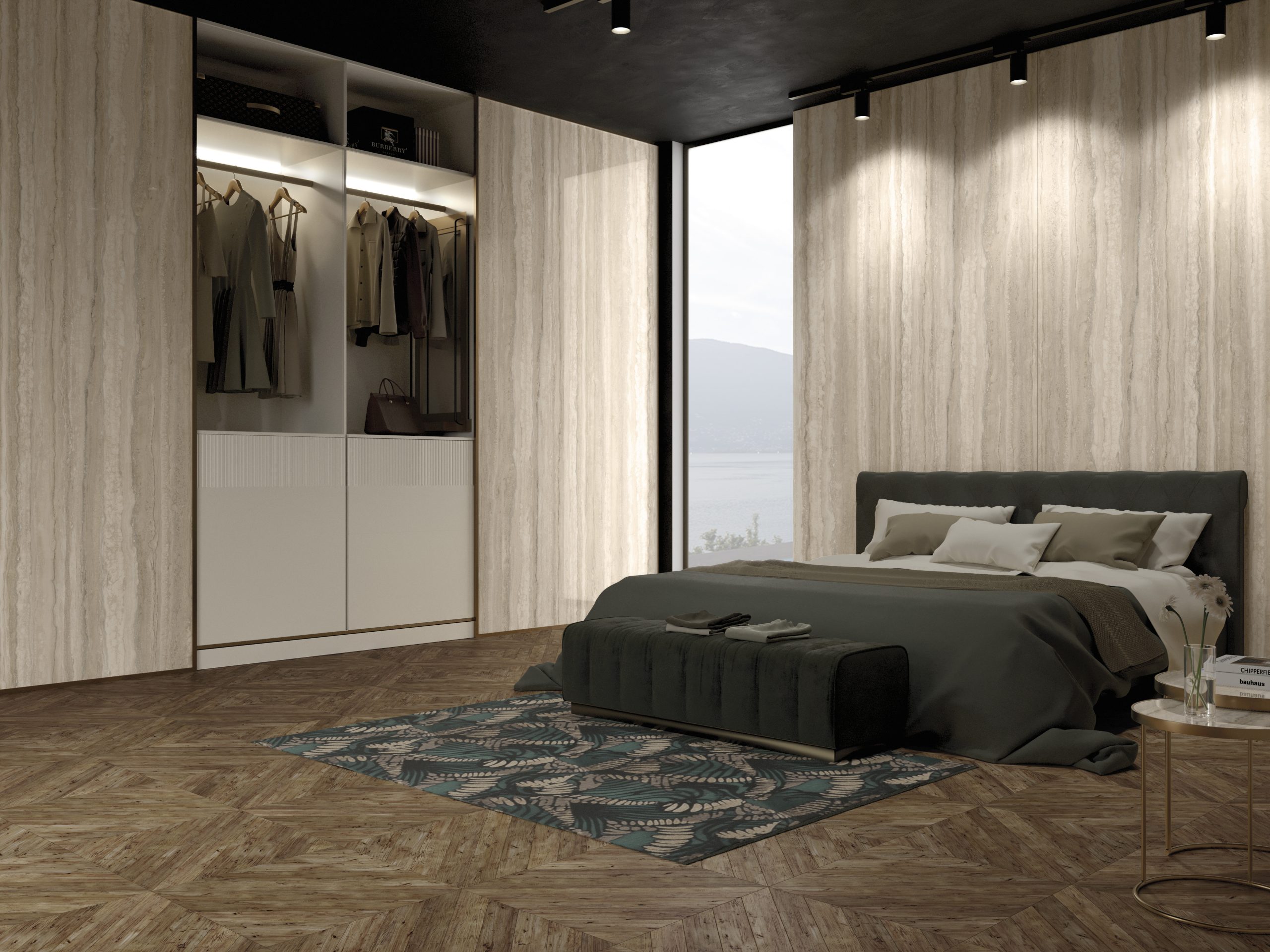 Großkeramikplatten 320 x 160 cm Franko Travertino Classico für Arbeitsplatte und Verkleidung