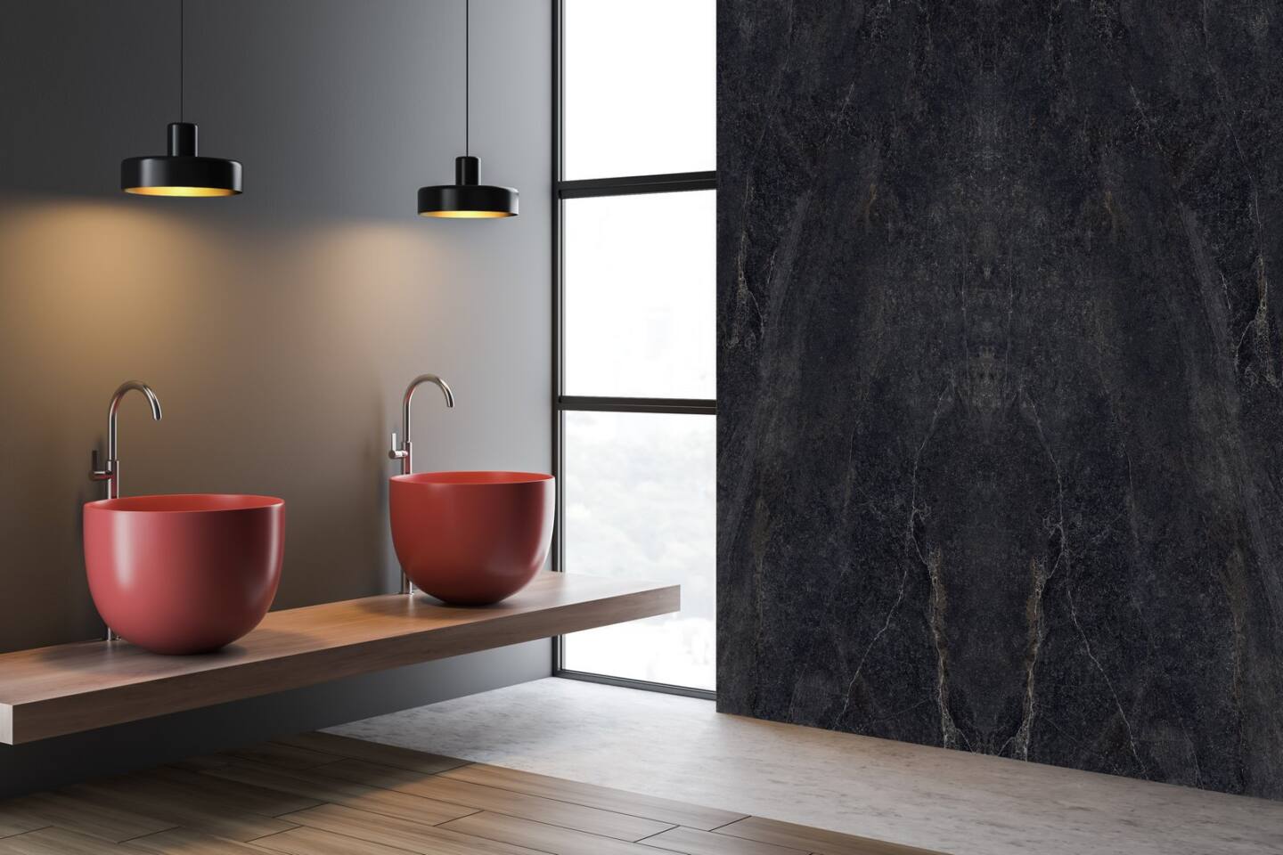 Exklusives Bad nach Maß fugenlos mit XXL-Keramikplatten Franko Luxury Black