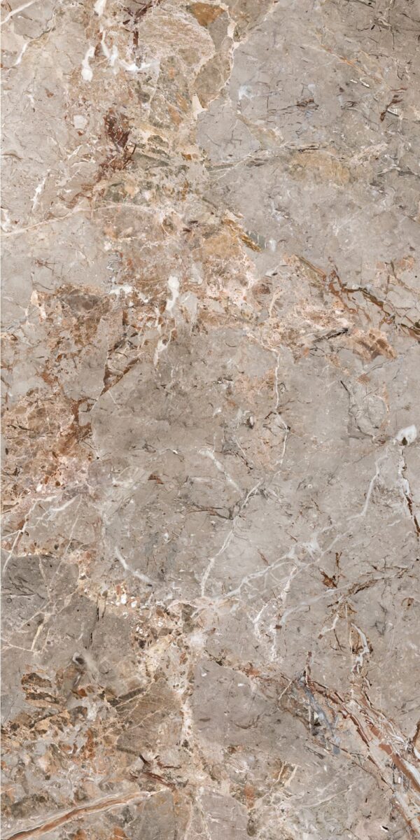 Großformatfliese Ava Breccia Argentum 120x280cm 6 mm