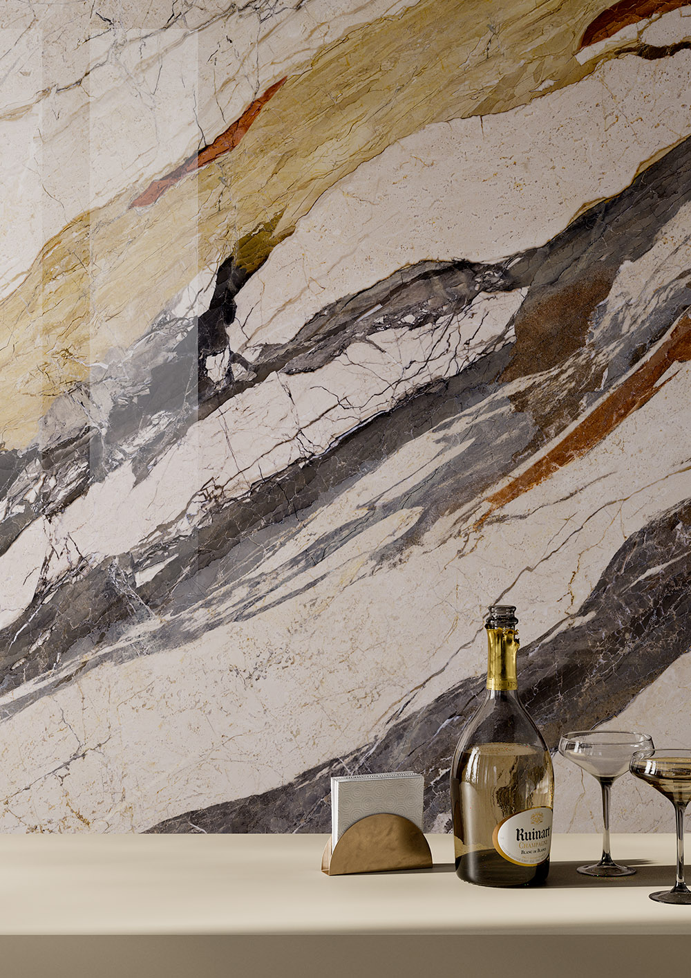 Großformatfliese Ava Breccia Sicilia 120x280cm 6mm