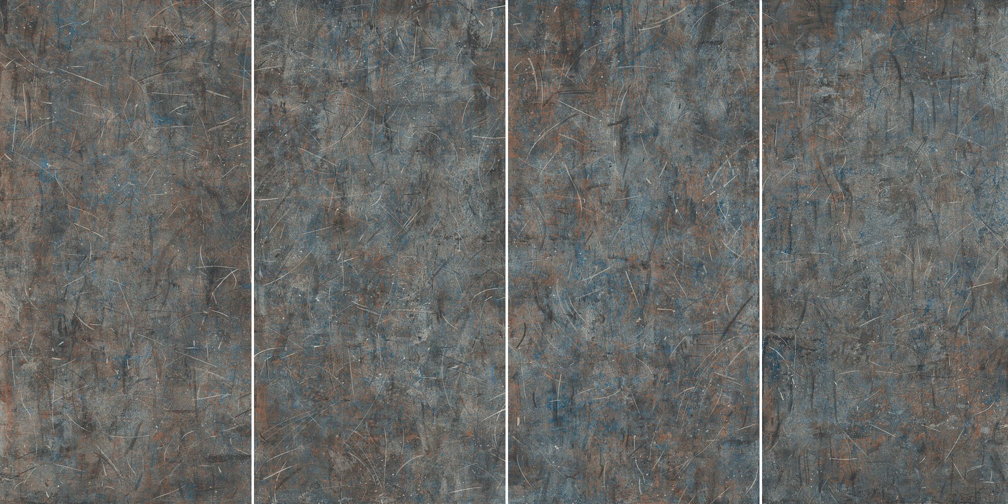 Großformatfliese Ava Scratch Dark Graffiti 120x280cm 6mm