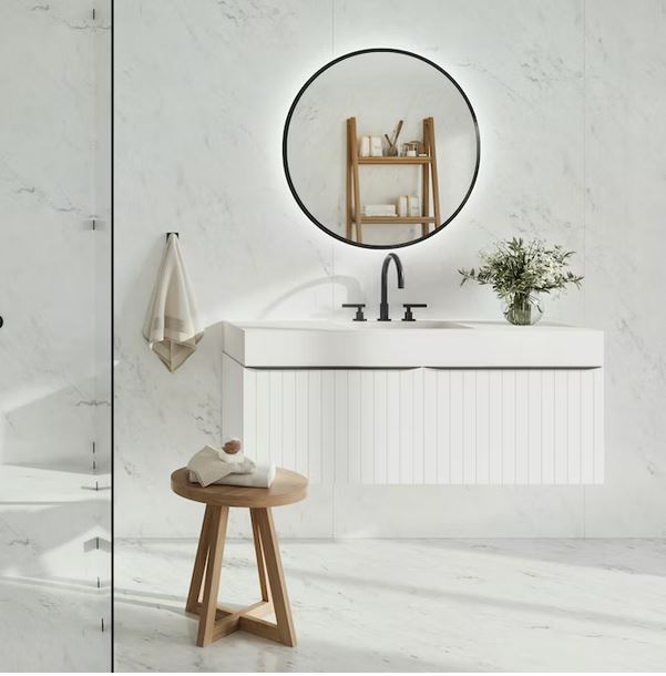 Küchenrückwand (Spritzschutz) aus Keramikplatte Dekton Salina – Poliert