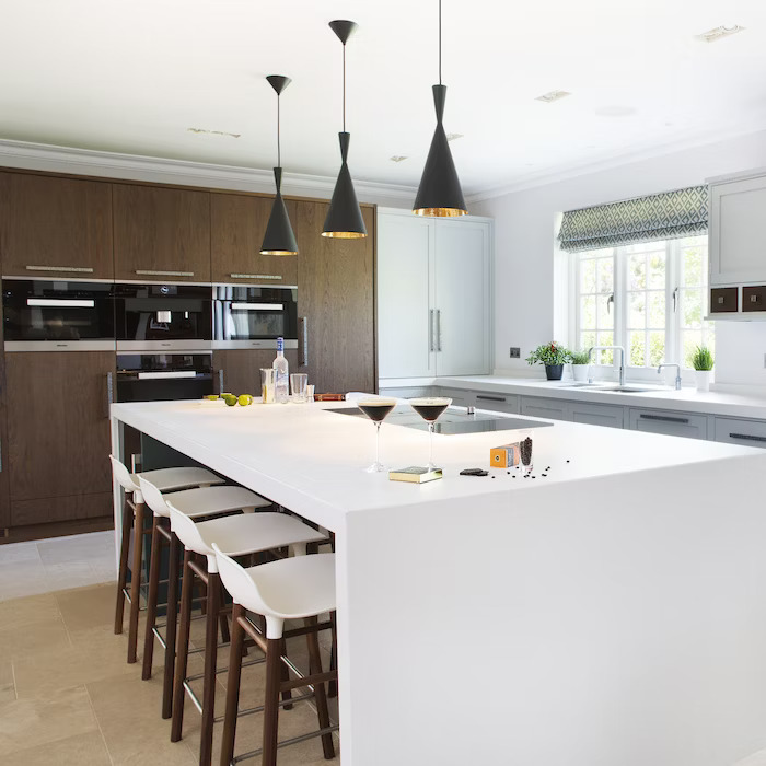 Küchenrückwand (Spritzschutz) aus Keramikplatte Dekton Zenith – matt