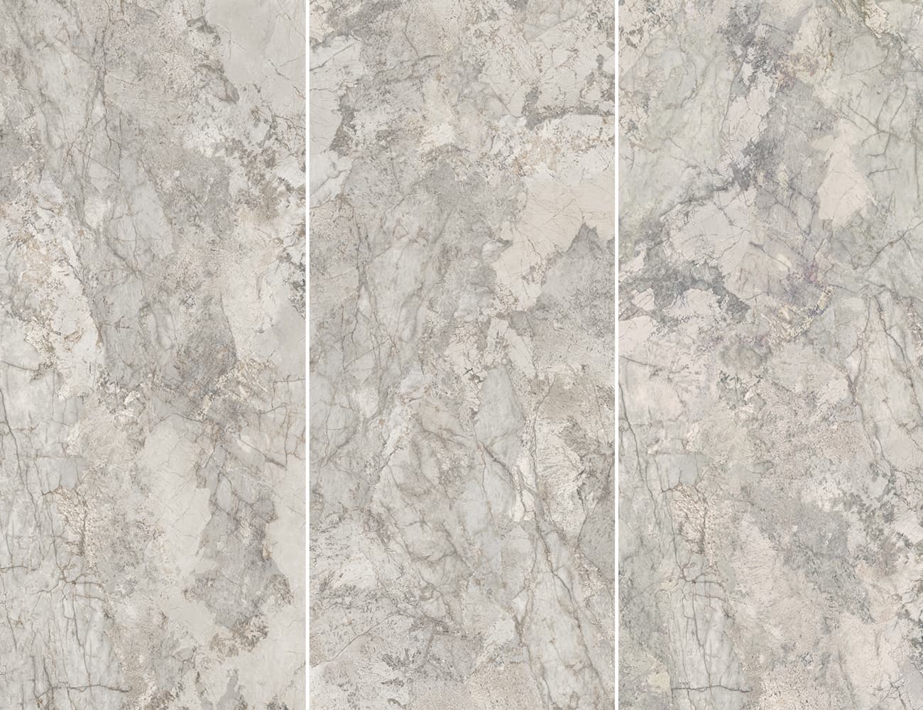 Großformatfliese Ava Gemstone Grey 120x280cm 6 mm
