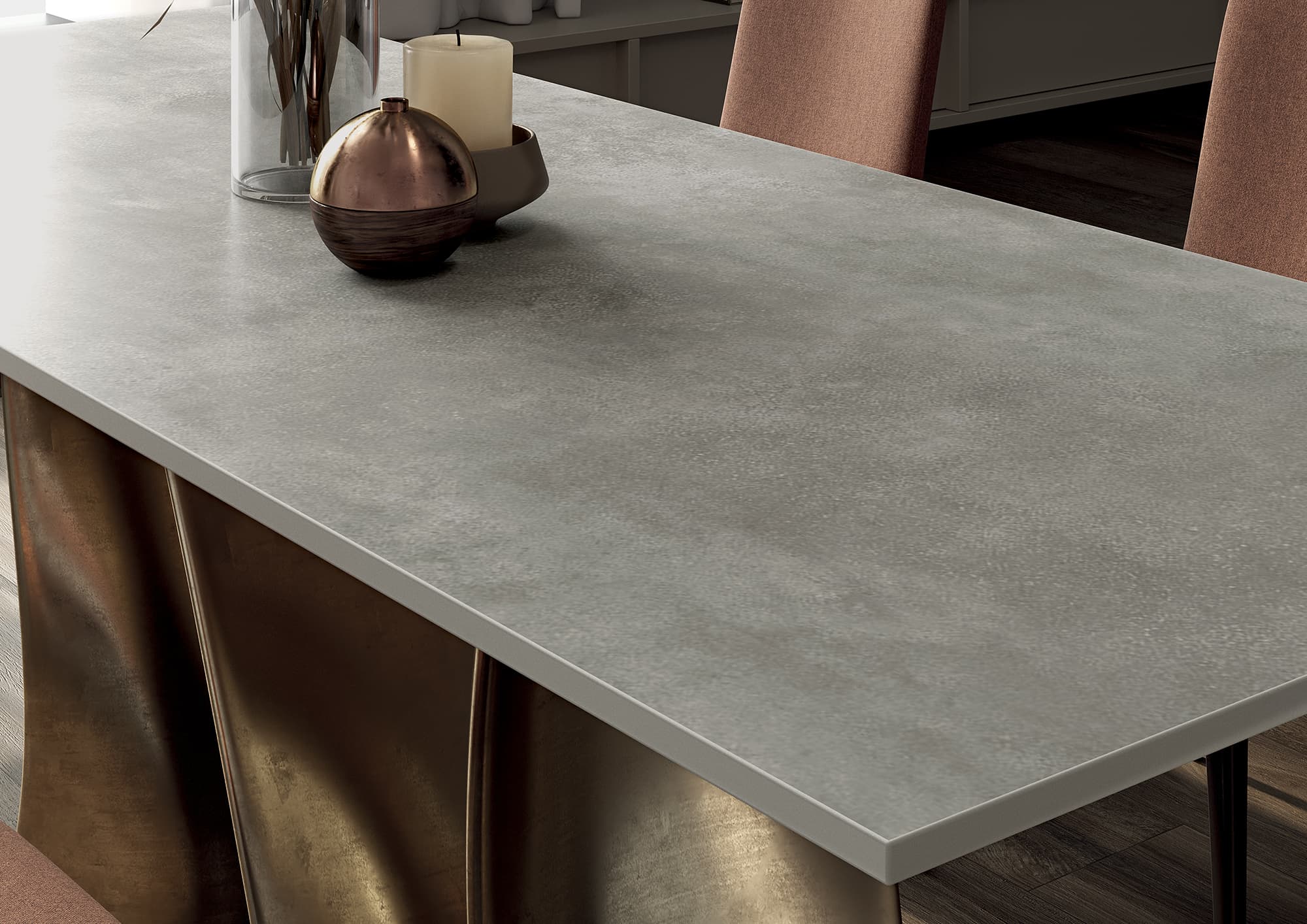 Großkeramikplatten 324×163 cm Franko Grey Skyline für Arbeitsplatte und Verkleidung
