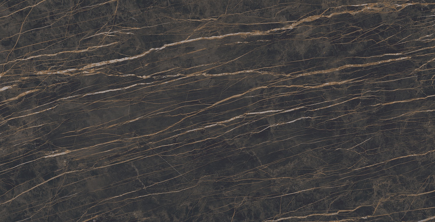 Küchenrückwand (Spritzschutz) aus Keramikplatte Laminam Noir Desir – matt