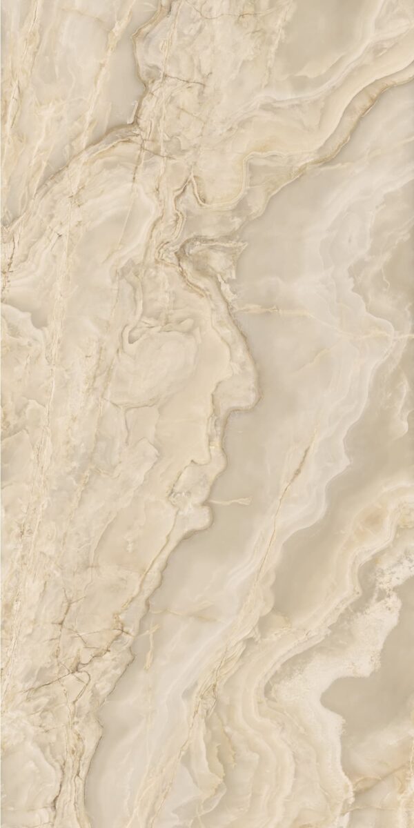 Großformatfliese Ava Onice Ambra 120x280cm 6mm