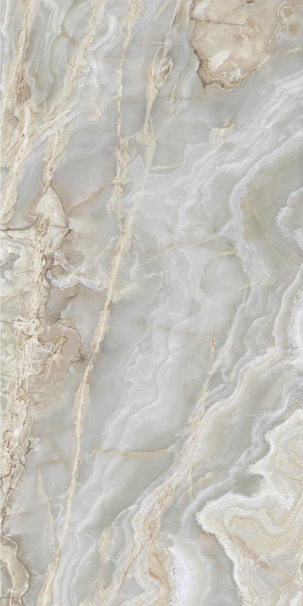 Großformatfliese Ava Onice Argento 120x280cm 6mm