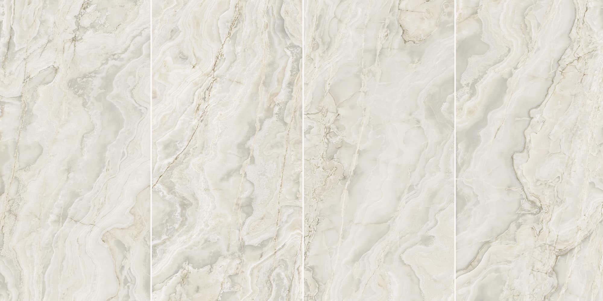 Großformatfliese Ava Onice Avorio 120x280cm 6mm