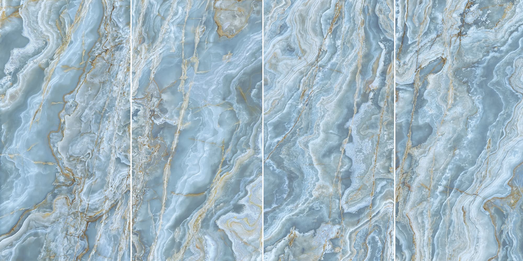 Großformatfliese Ava Onice Cobalto 120x280cm 6mm