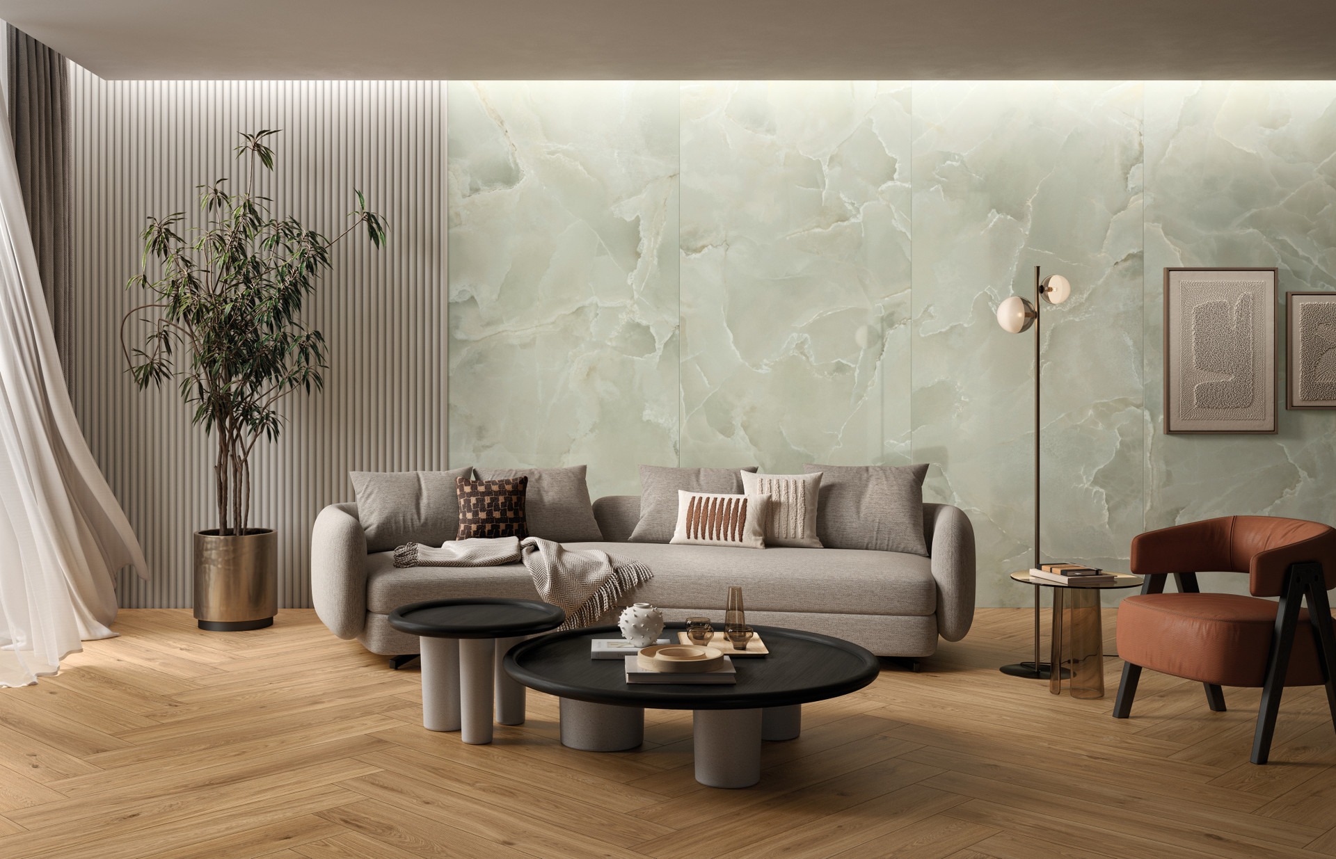 Großformatfliese Mirage Onyce ON06 Emerald 120x278cm 6 mm