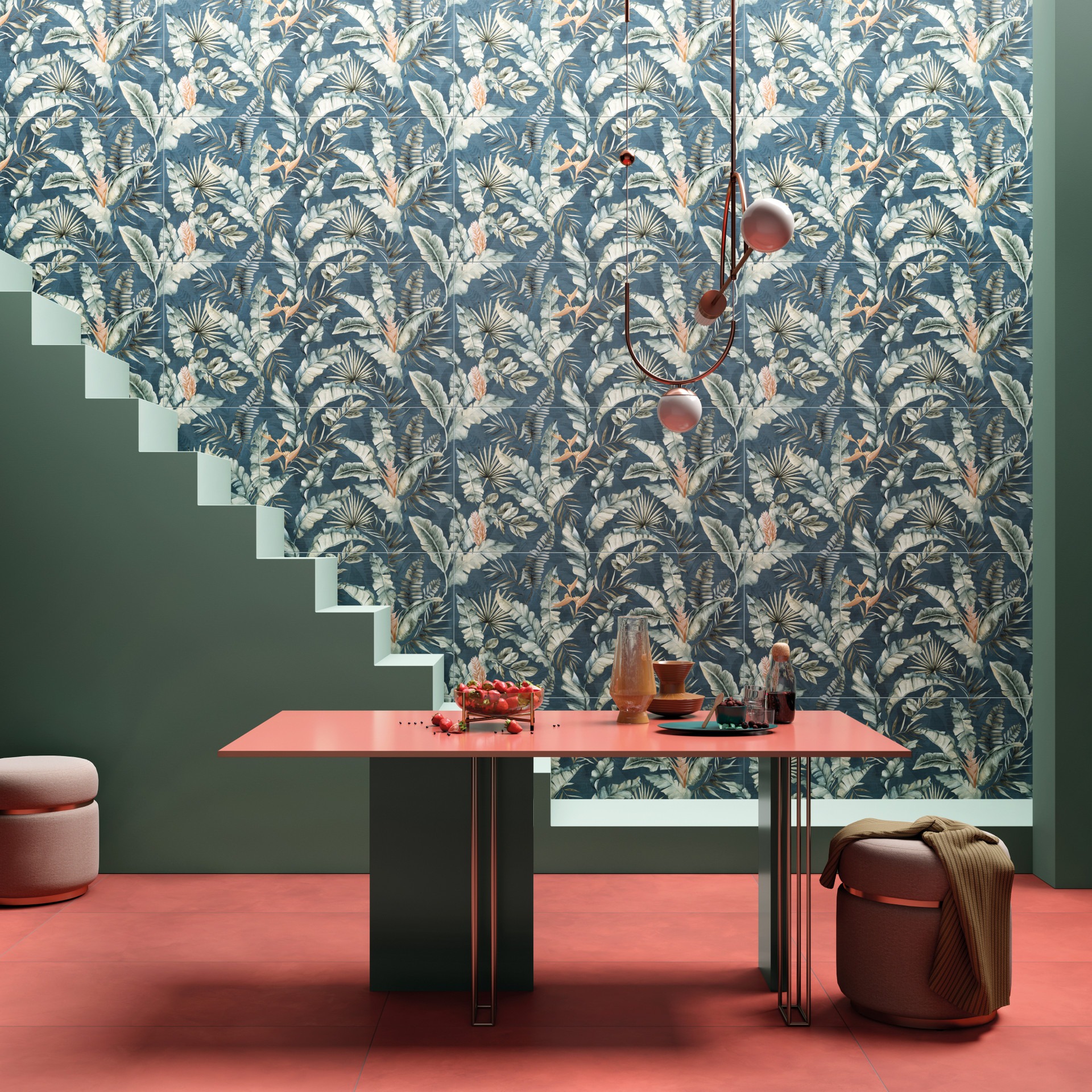 Großformatfliese Mirage Papier Encanto Gold 120x278cm 6 mm