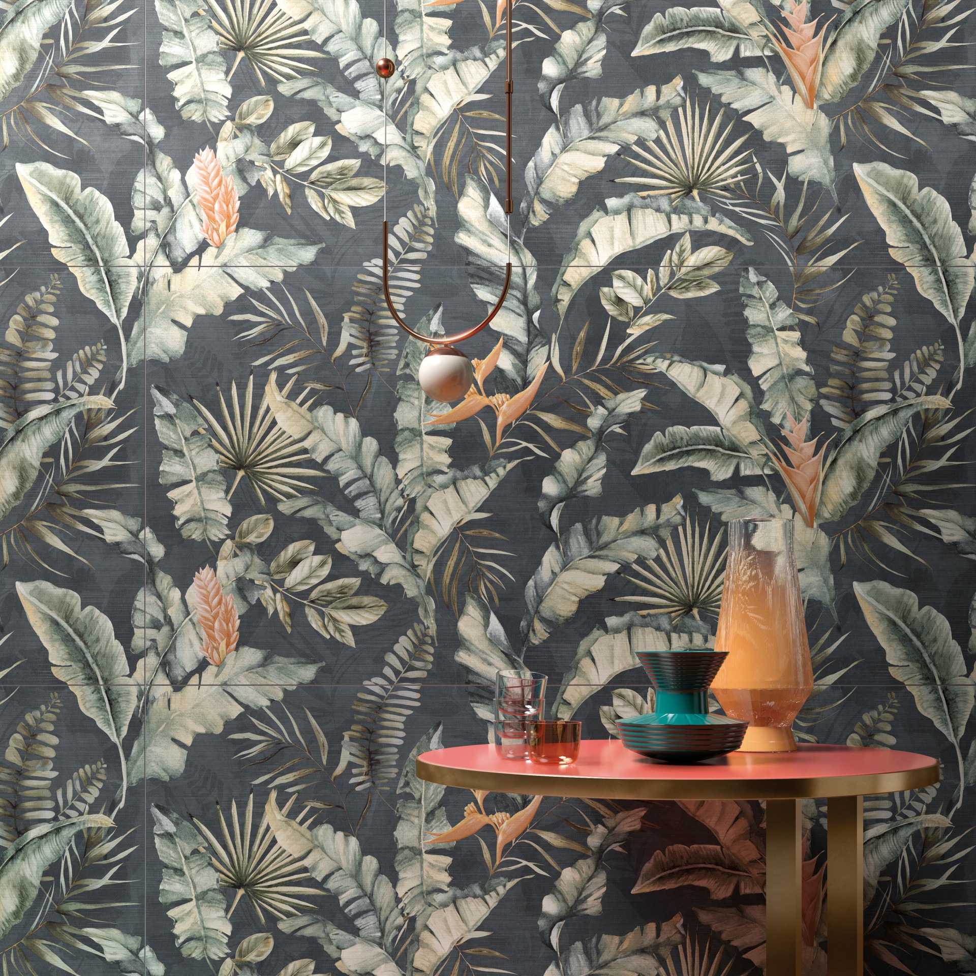 Großformatfliese Mirage Papier Encanto Gold 120x278cm 6 mm