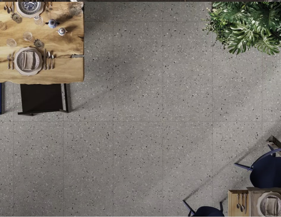 Großformatfliese Mirage ReConcrete RO14 Terrazzo Artic 120×278 cm 6 mm