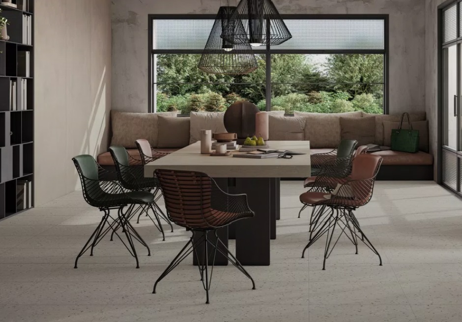 Großformatfliese Mirage ReConcrete RO11 Terrazzo Rice 120×278 cm 6 mm