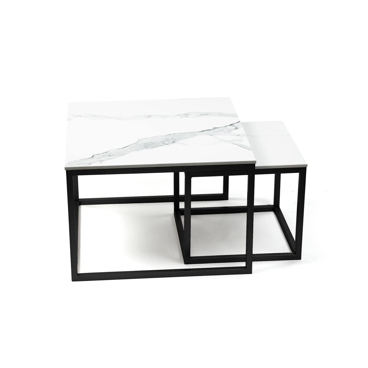 Tisch Franko Kanuhura Keramik Statuario Altissimo 60×60 & 40×40