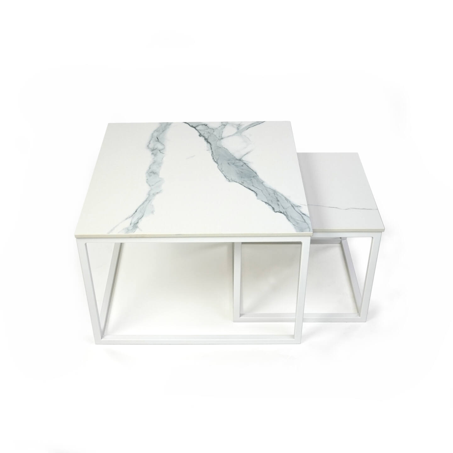 Tisch Franko Kanuhura Keramik Statuario Altissimo 60×60 & 40×40