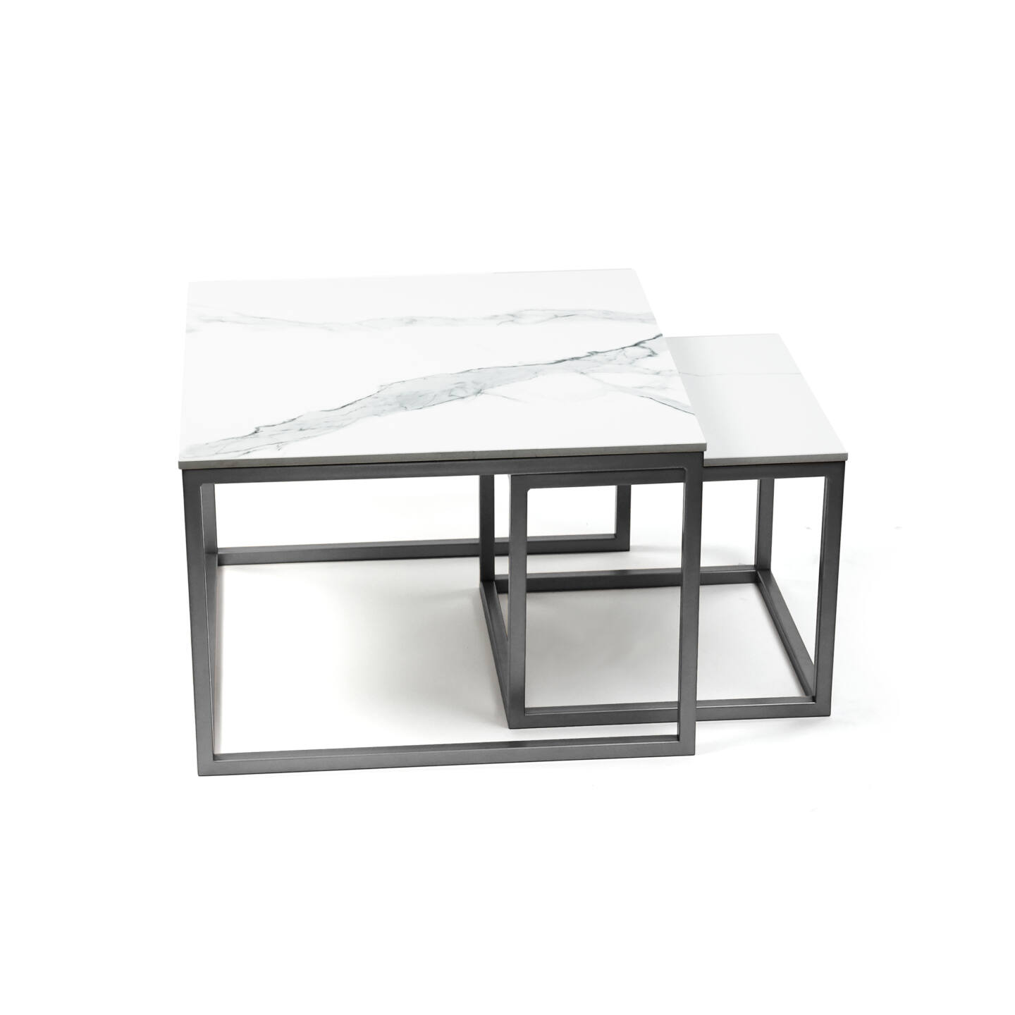 Tisch Franko Kanuhura Keramik Statuario Altissimo 60×60 & 40×40