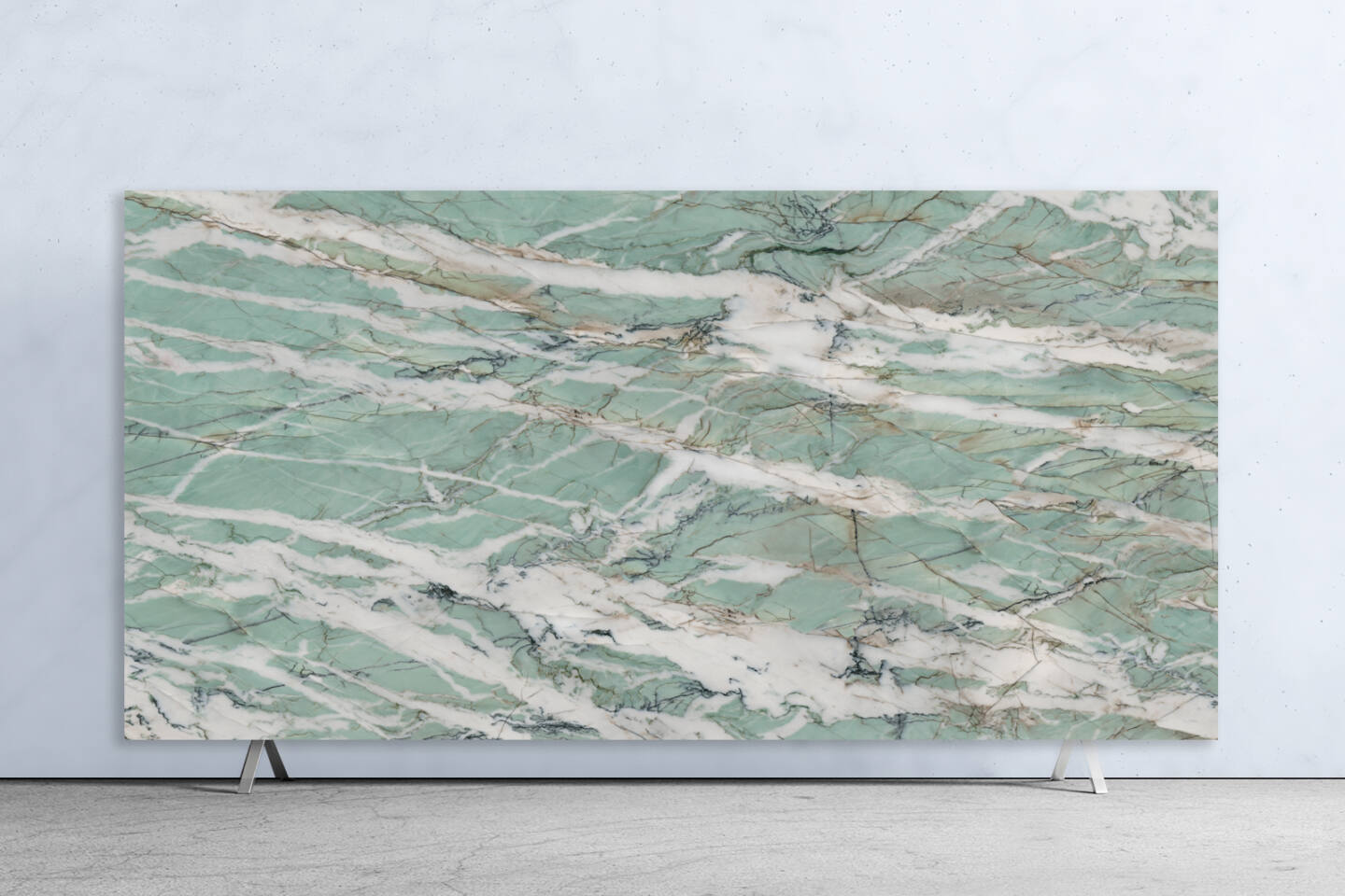 Großkeramikplatten 320 x 160 cm Franko Fiume Verde für Arbeitsplatte und Verkleidung
