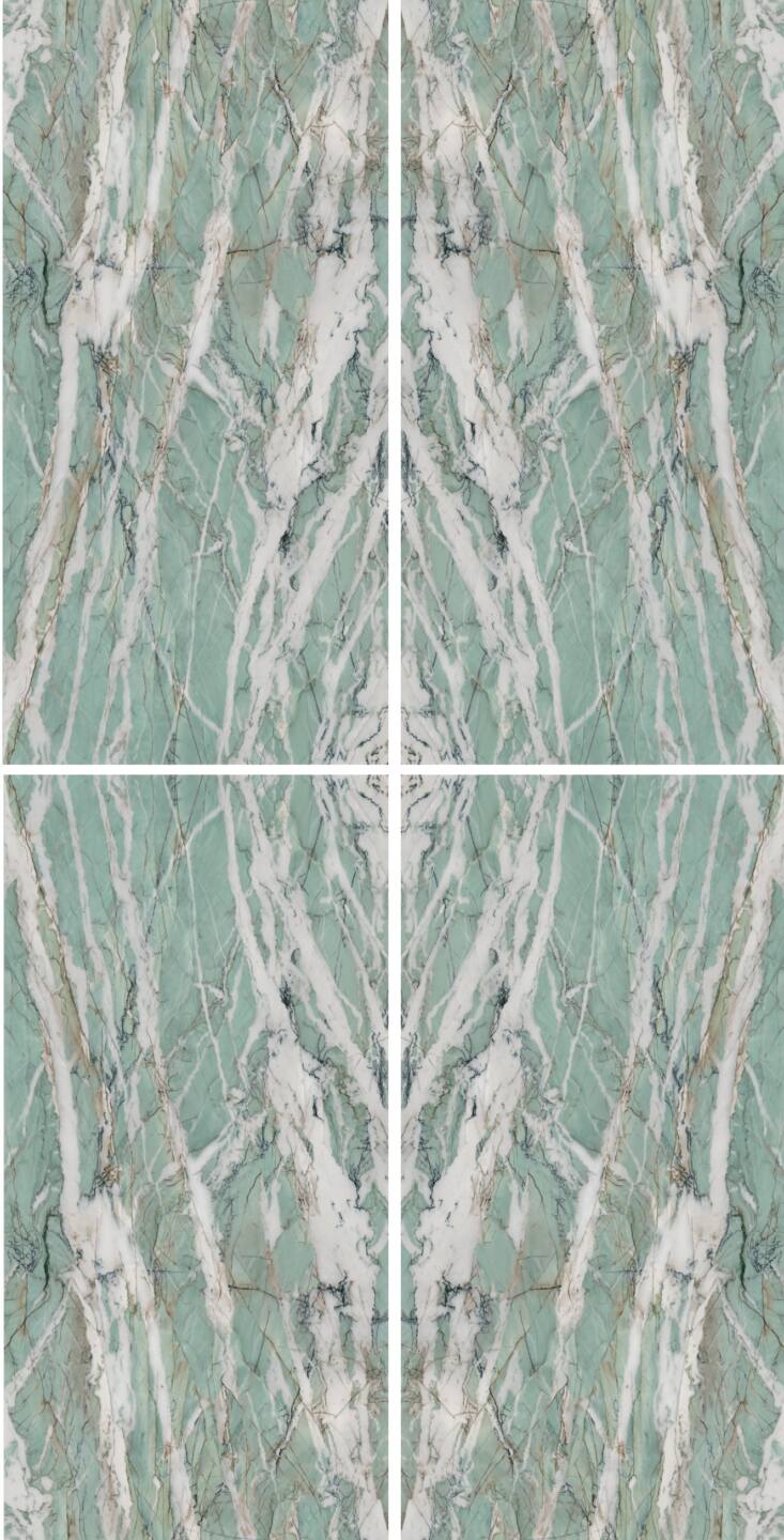 Großkeramikplatten 320 x 160 cm Franko Fiume Verde für Arbeitsplatte und Verkleidung