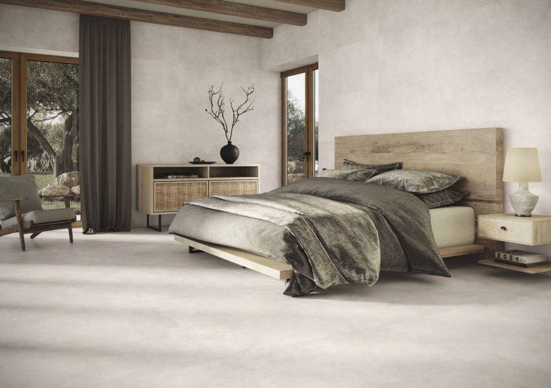 Großformatfliese Baldocer Asphalt Off-White 120x260cm 6 mm