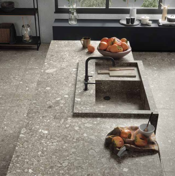 Großformatfliese Mirage Norr RR02 Gra 120×278 cm 6 mm