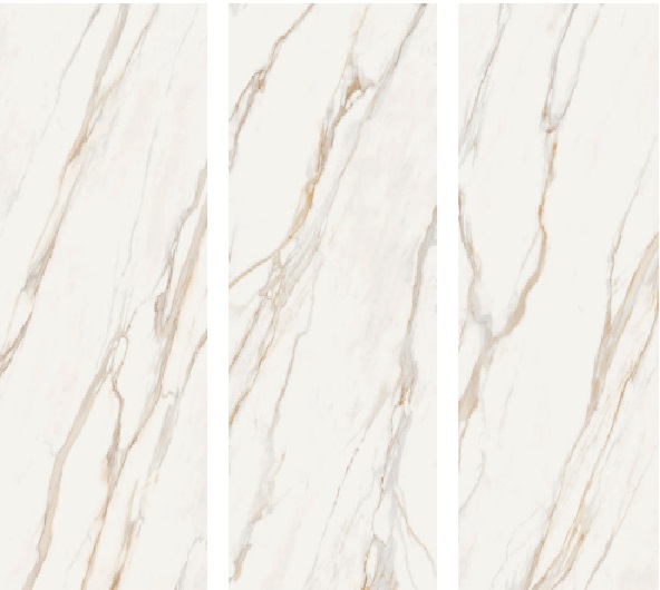 Großformatfliese Alaplana Classic Gold White 120x280cm 6 mm