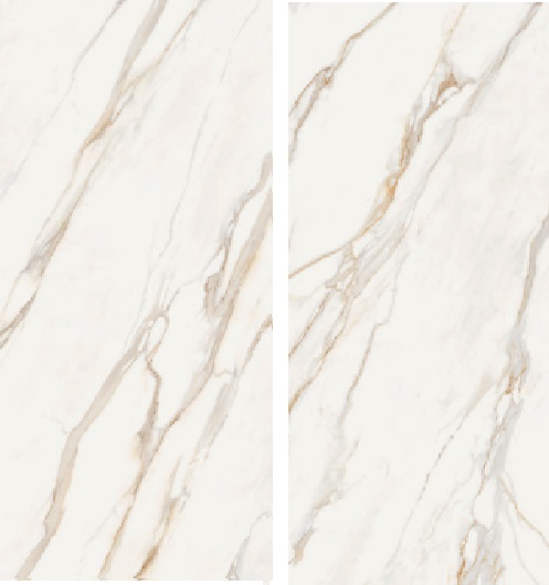 Großformatfliese Alaplana Classic Gold White 120x280cm 6 mm