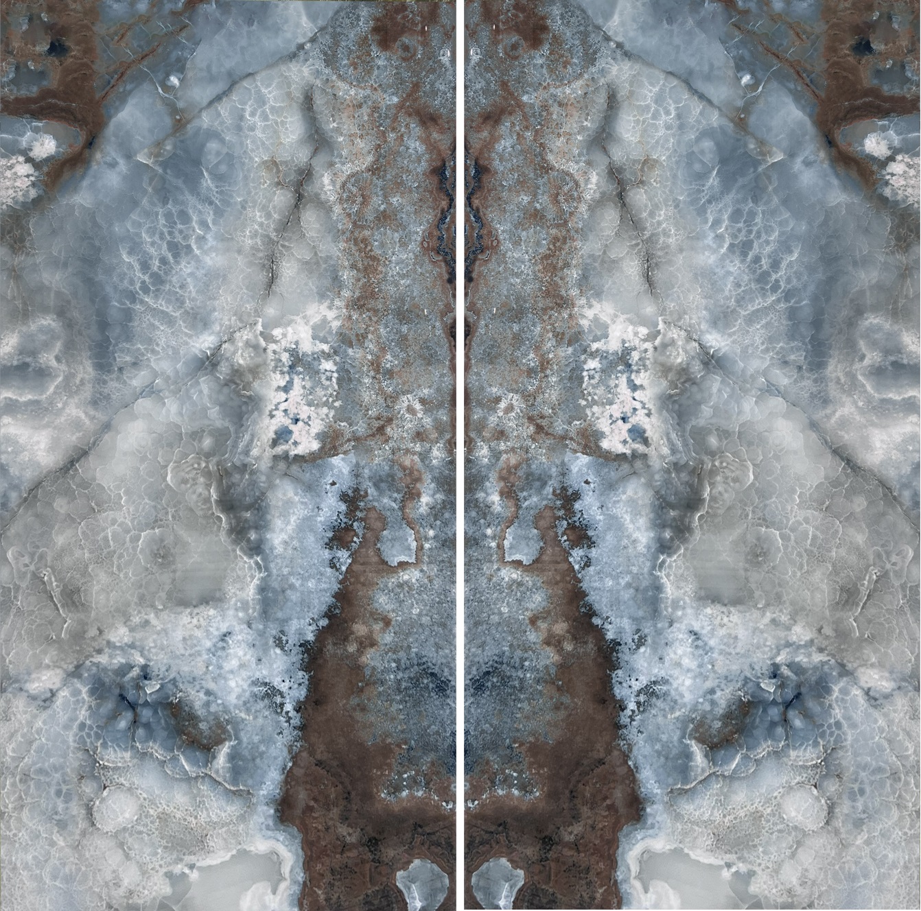 Großkeramikplatten 320 x 160 cm Franko Blue Nebula für Arbeitsplatte und Verkleidung