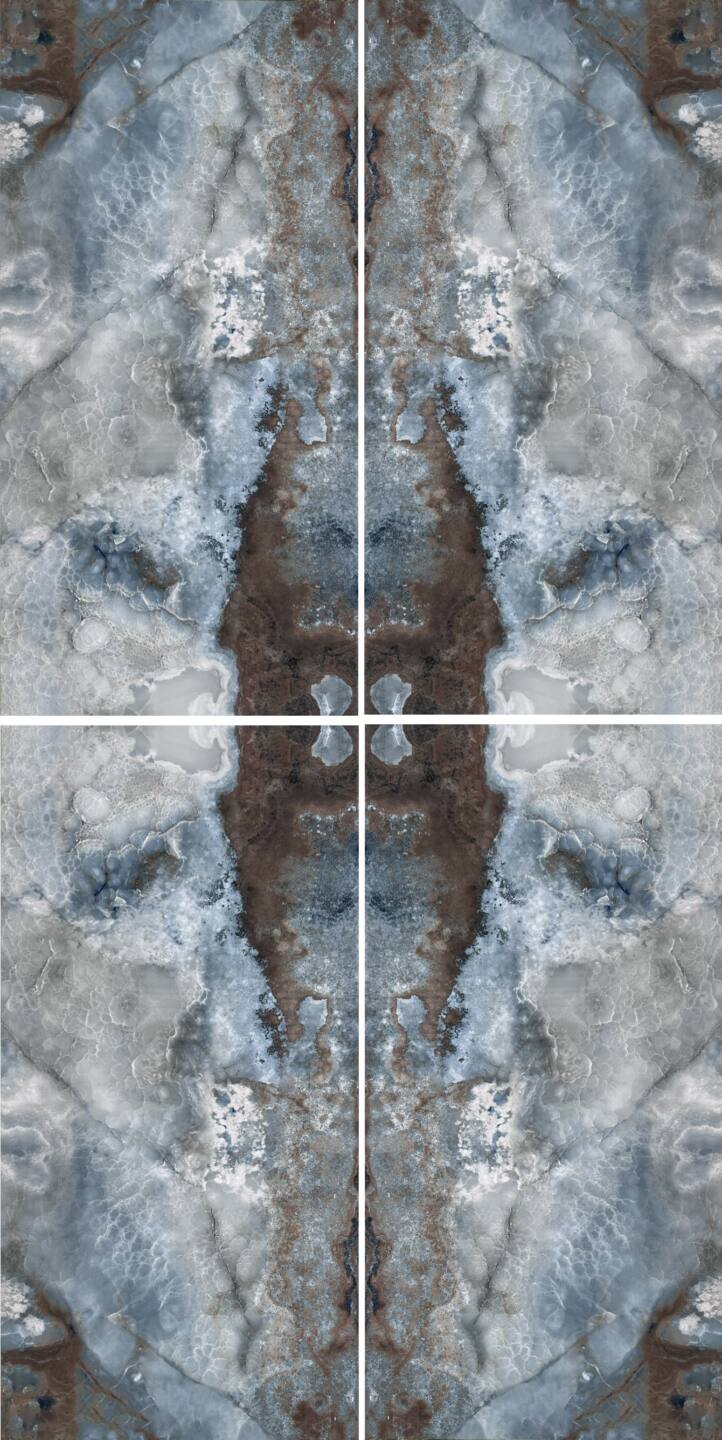 Großkeramikplatten 320 x 160 cm Franko Blue Nebula für Arbeitsplatte und Verkleidung
