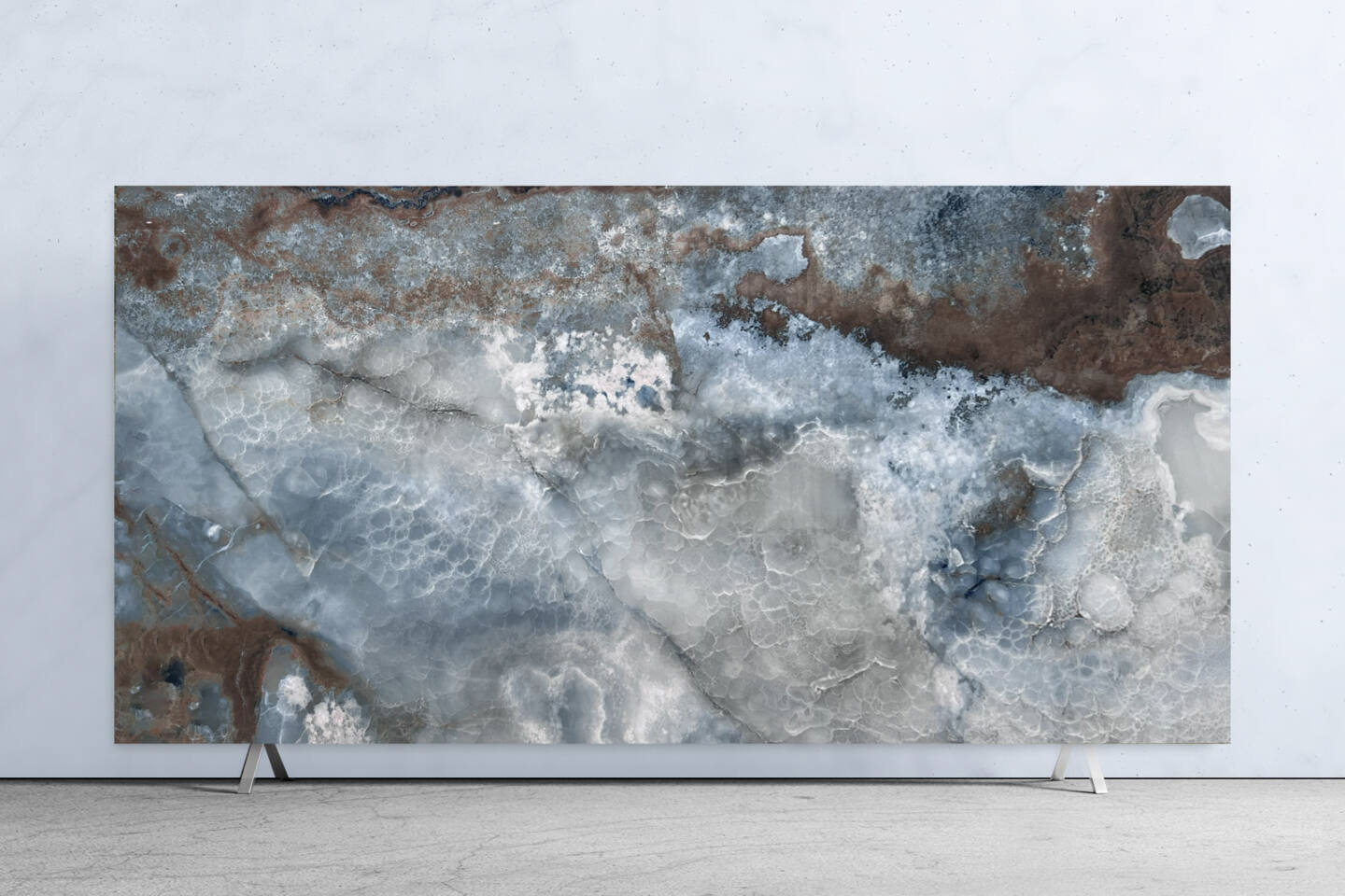 Großkeramikplatten 320 x 160 cm Franko Blue Nebula für Arbeitsplatte und Verkleidung