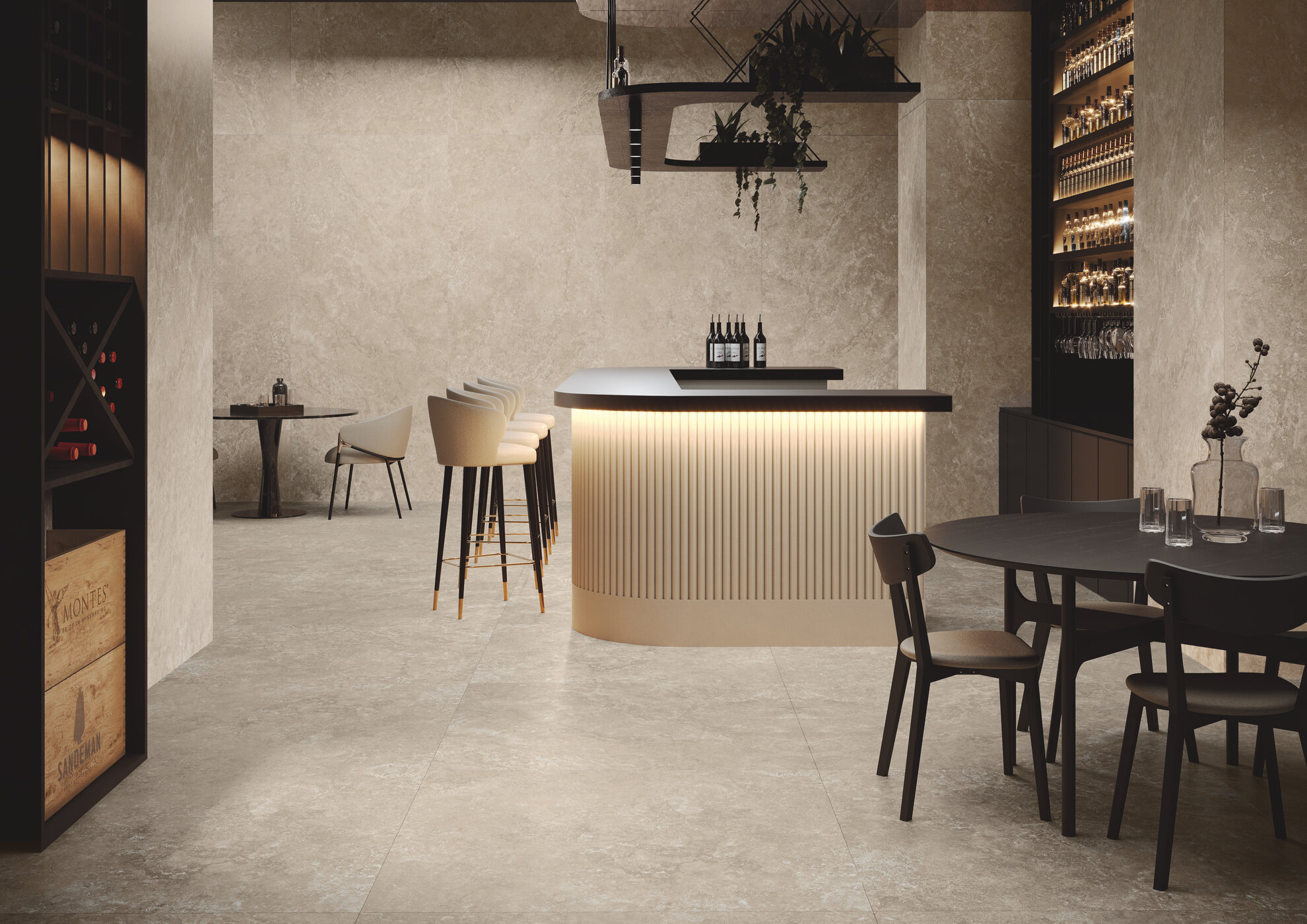 Großformatfliese AB Dorstone Nut 120x280cm 6 mm