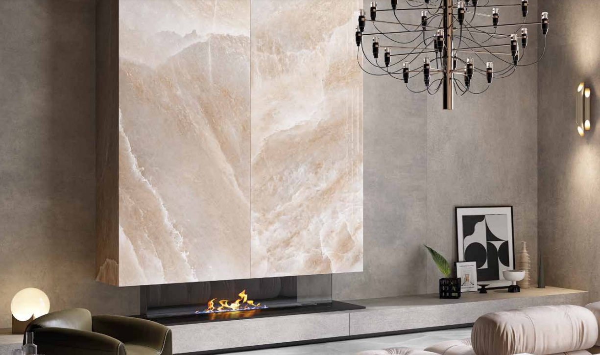 Großformatfliese Rondine Himalaya Coral 120x280cm 6 mm