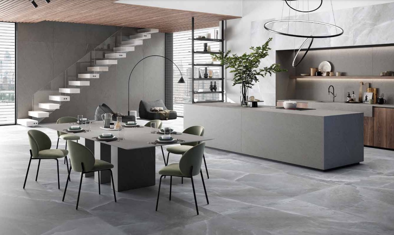 Großformatfliese Rondine Himalaya Grey 120x280cm 6 mm