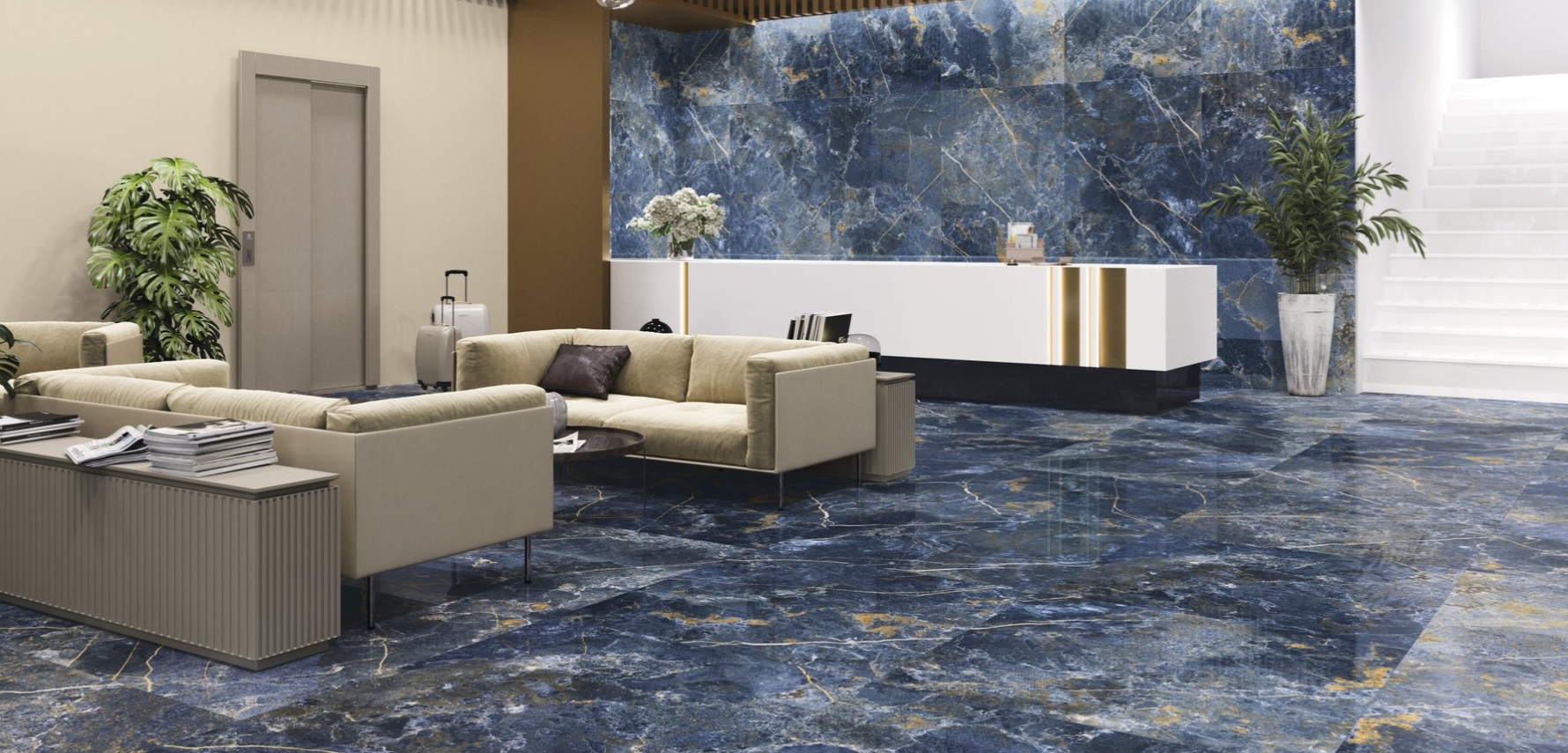 Großformatfliese AB Icaro Blue 120x260cm 7 mm