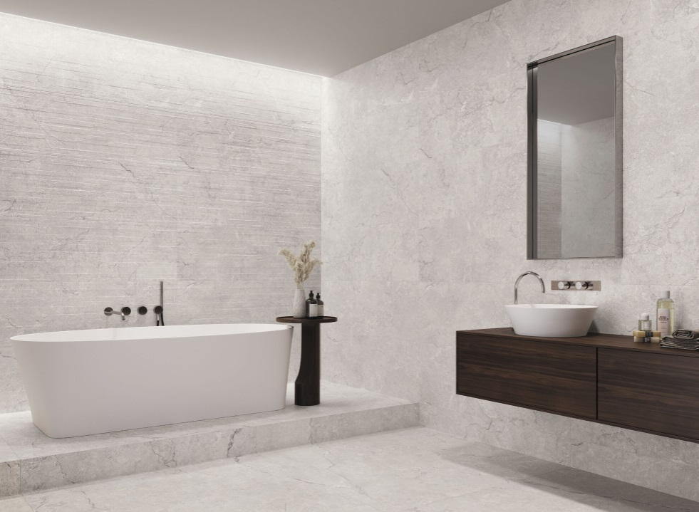 Großformatfliese Baldocer Kronos Taupe 120x280cm 6 mm