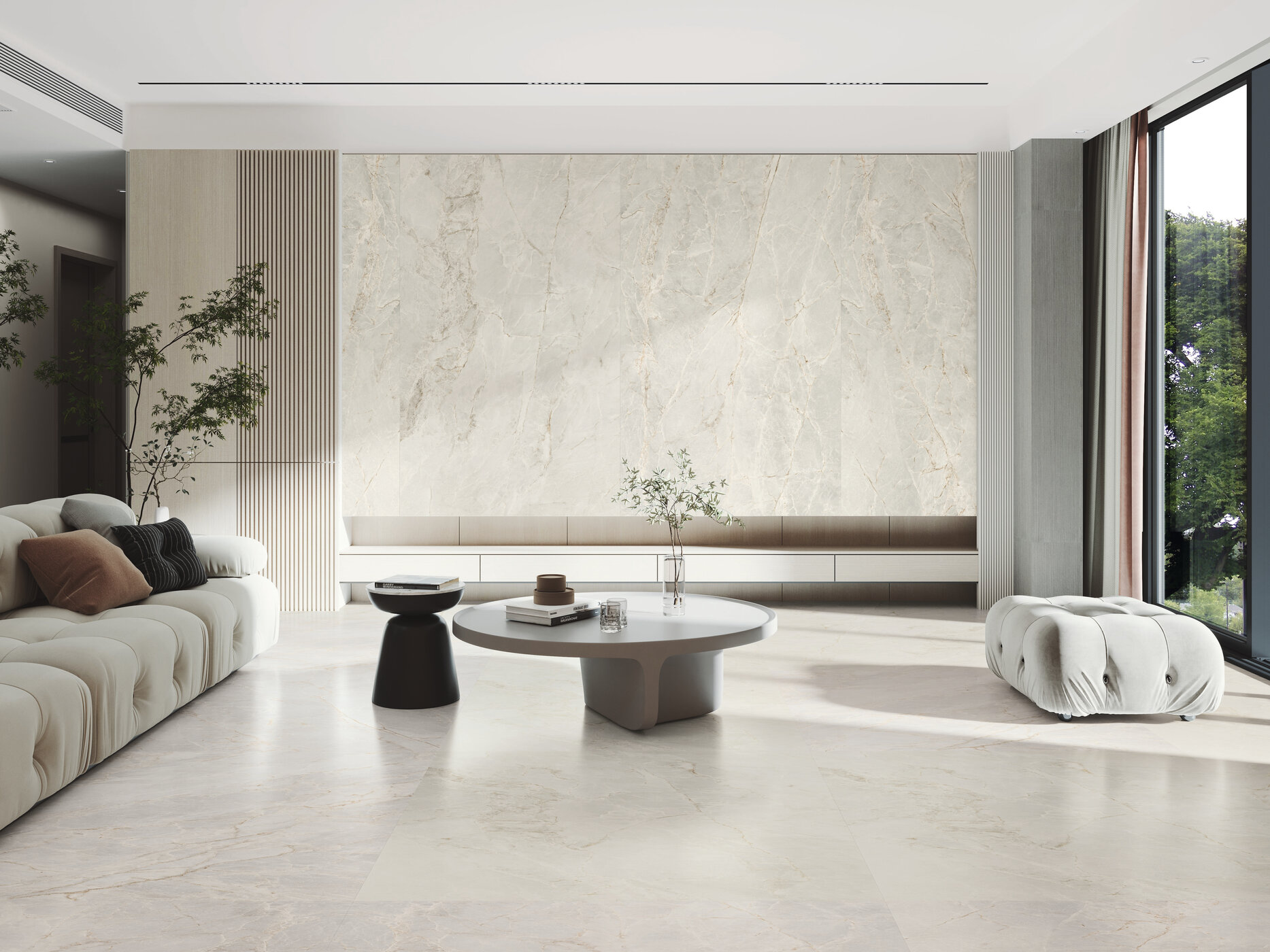 Großformatfliese AB Majestic Pearl 120x280 cm 6 mm oder 7 mm