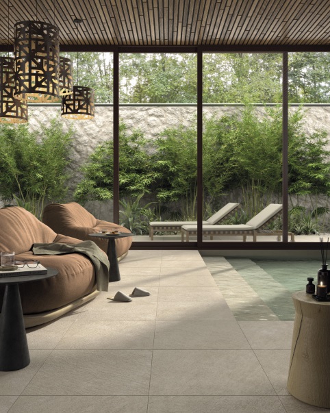 Großformatfliese Mirage Motley MT03 Wembley 120x278cm 6 mm