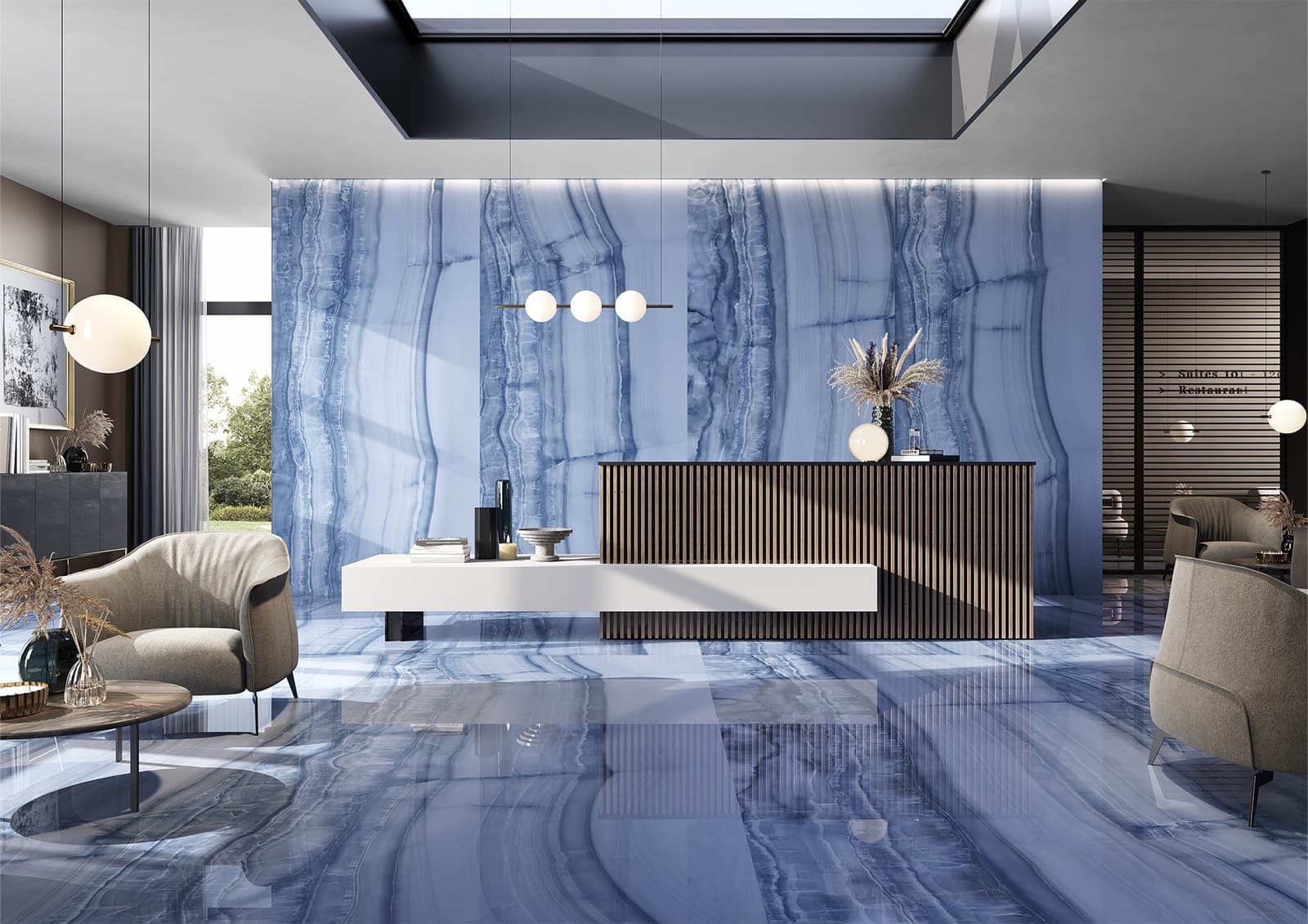 Großformatfliese Ava Nautilus 120x280cm 6mm