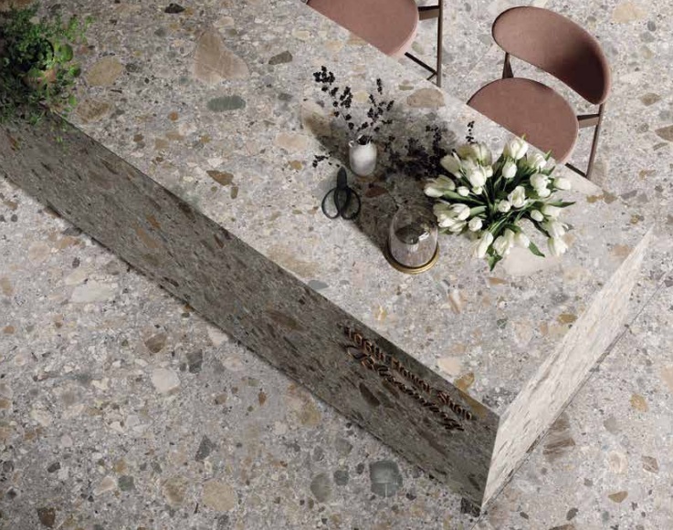 Großformatfliese Mirage Norr RR09 Grus 120×278 cm 6 mm
