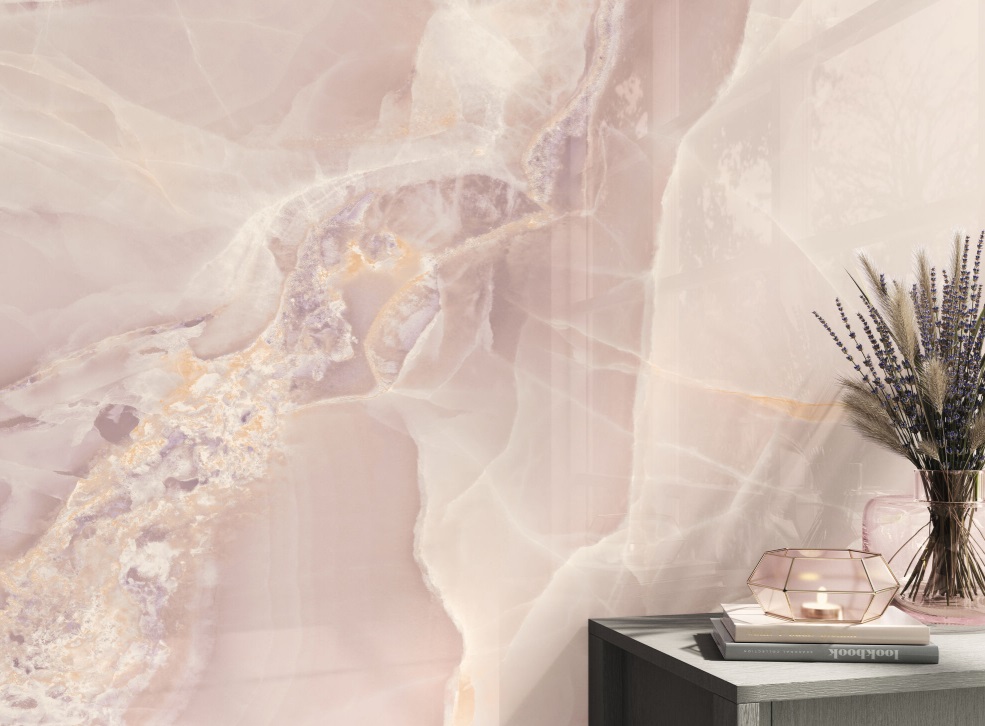 Großformatfliese Baldocer Onyx Rose 120x260cm 7 mm