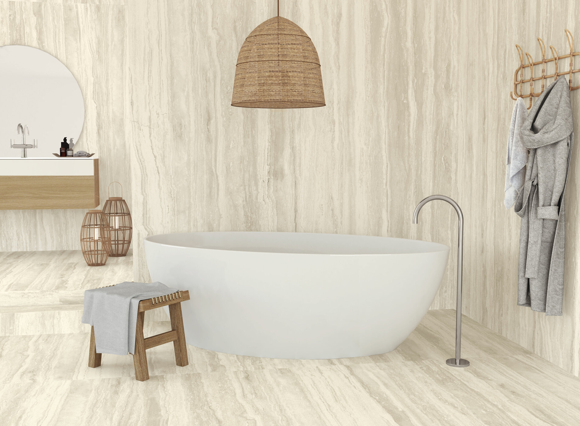 Großformatfliese AB Palatinum Beige 120x260cm 7 mm